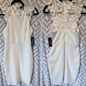 Lulu's White Lace Sleeveless Dress
